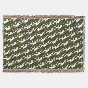 Ödla Konstfiltar Reptil Ödla Kastfilt Blanket Filt