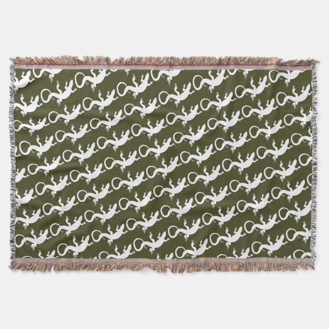 Ödla Konstfiltar Reptil Ödla Kastfilt Blanket Filt (Framsidan)