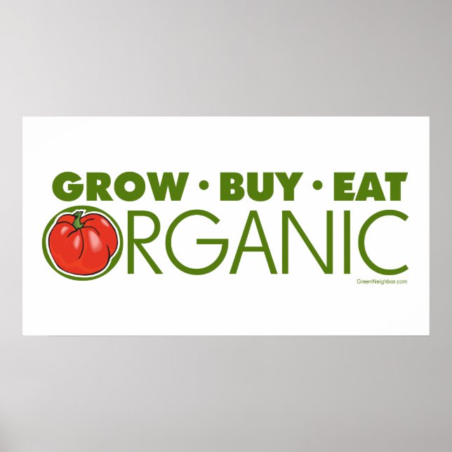 Odla, köp, eat Organic Poster (Framsidan)