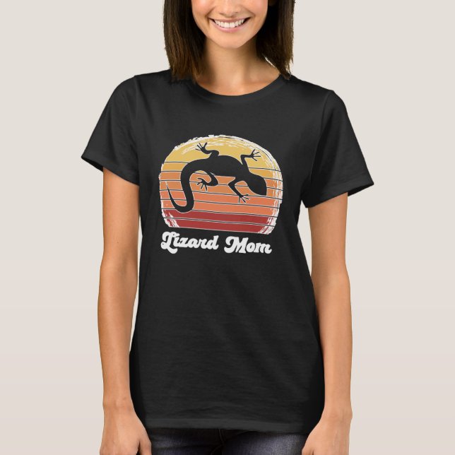 Ödla Mamma Retro Ödlor Ödla Ägare Ödla T Shirt (Framsida)