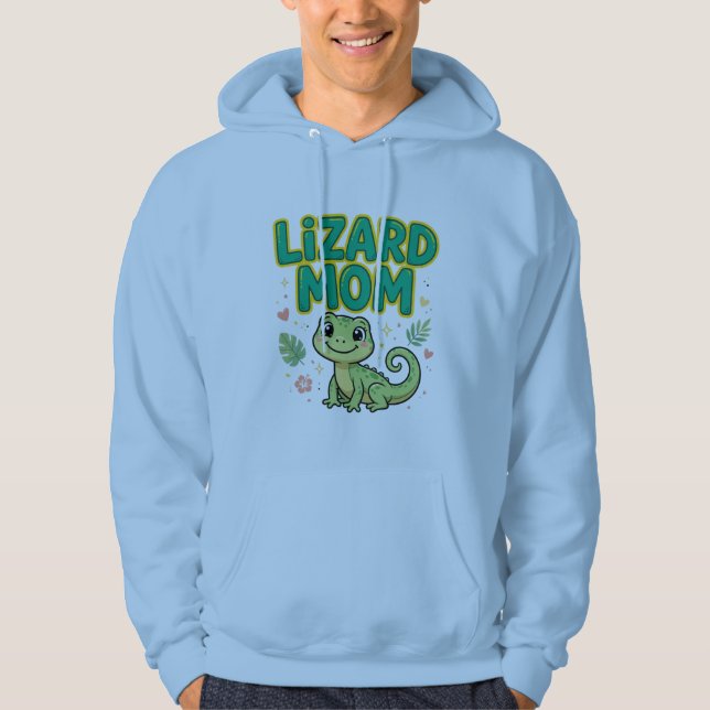 Ödla Mamma Tröja Hoodie (Framsida)