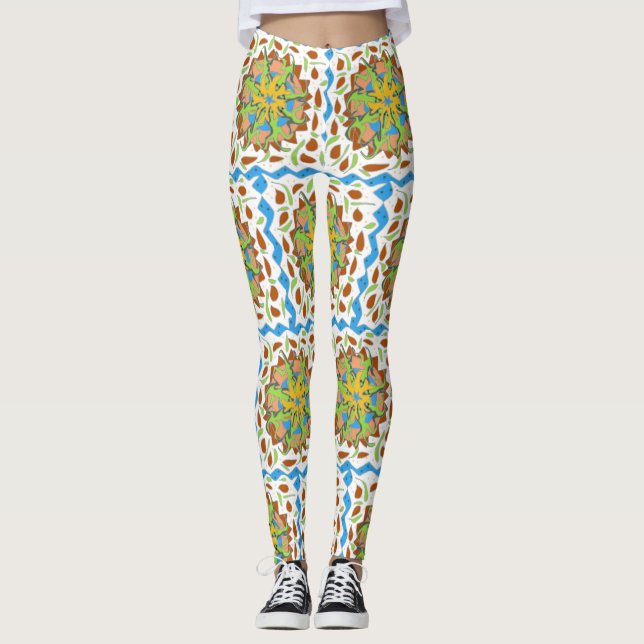 Ödla Mandala Leggings (Framsida)
