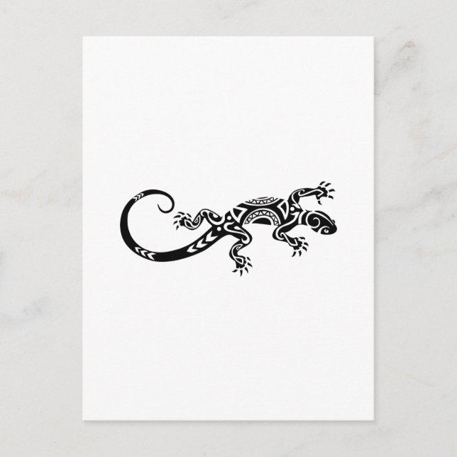 ödla Maori tattoo Vykort (Framsida)