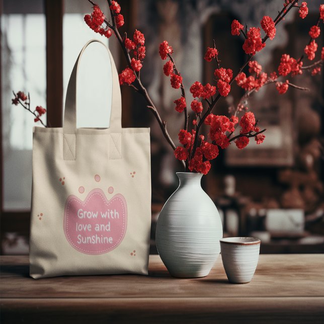 Odla med Kärlek och solsken Tygkasse (Grow With Love And Sunshine Tote Bag)