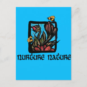 Odla Natur Bin och Blommor Vykort