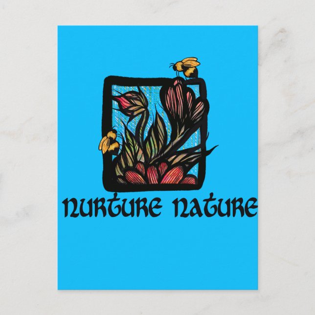 Odla Natur Bin och Blommor                     Vykort (Framsida)