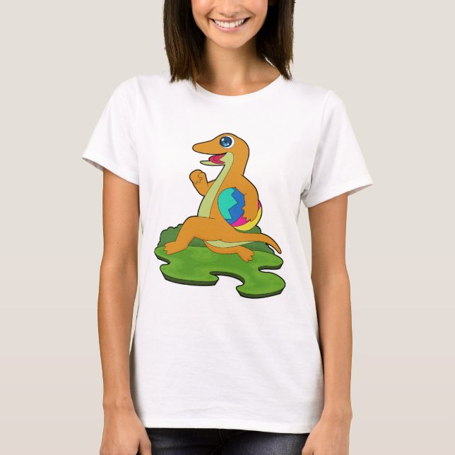Ödla Påsk Påskägg T Shirt (Framsida)