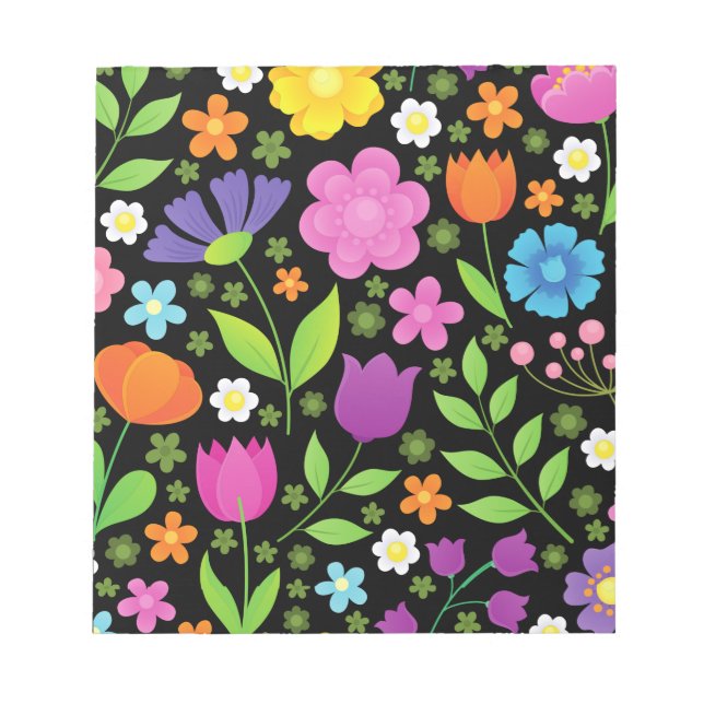 Odla Positiva Blommor Färgglada    Anteckningsblock (Framsida)