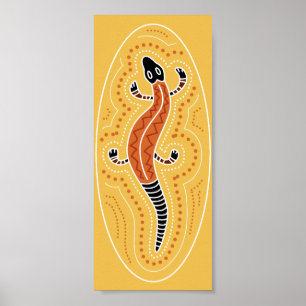Ödla prucken design poster