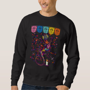 Ödla Socker Skalle Mexiko Calavera Dia De Los Muer Lång Ärmad Tröja