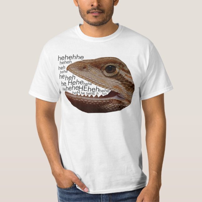 ödla som skrattar skjortan tröja (Framsida)