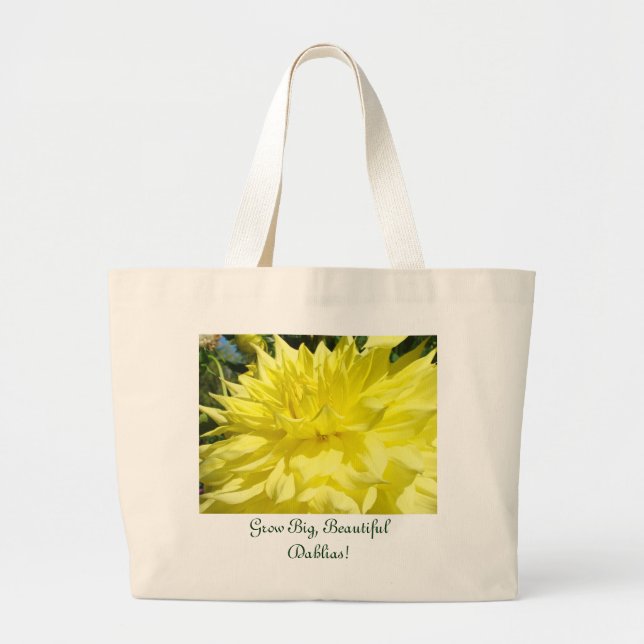 Odla Stora Vackra Dahlias handväskor Blommig Jumbo Tygkasse (Framsidan)