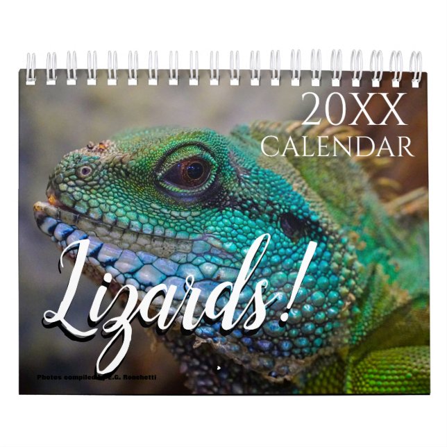 Ödla Tematiserad 2027 Väggkalender Gåva Kalender (Omslag)