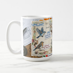 Odlade innovation vintage scrapbook collage Mu Kaffemugg