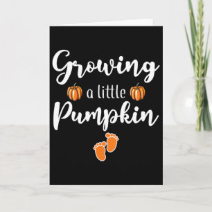 Odlar en liten pumpa Thanksgiving Graviditet An Kort
