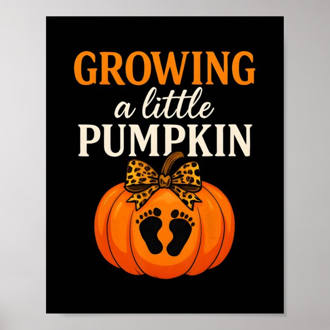 Odlar en liten pumpa Thanksgiving Graviditet Ha Poster (Framsidan)