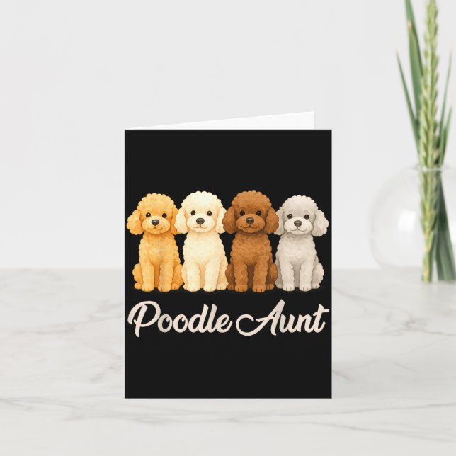 Odle Aunt Cute Dog Lover Gift Funny Women Puppy Ow Kort (Framsida)