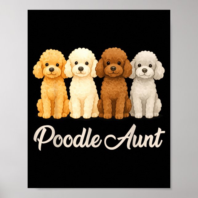 Odle Aunt Cute Dog Lover Gift Funny Women Puppy Ow Poster (Framsidan)