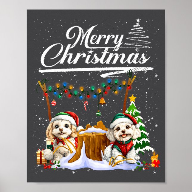 Odle Christmas Tree Lights Decorations Dog Lover X Poster (Framsidan)