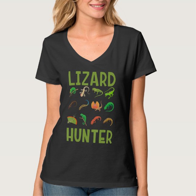 Ödlejägare Reptil Barn Skäggagam Ödlor T Shirt (Framsida)