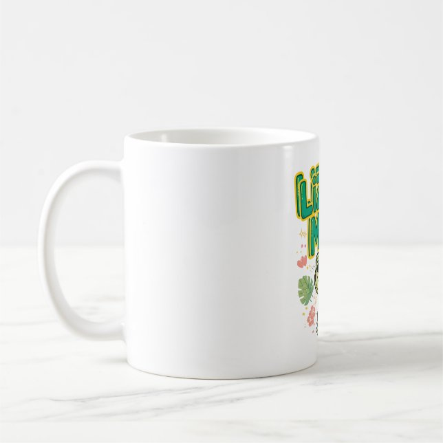 Ödlemamma Söt Gecko Kaffe Mugg (Vänster)