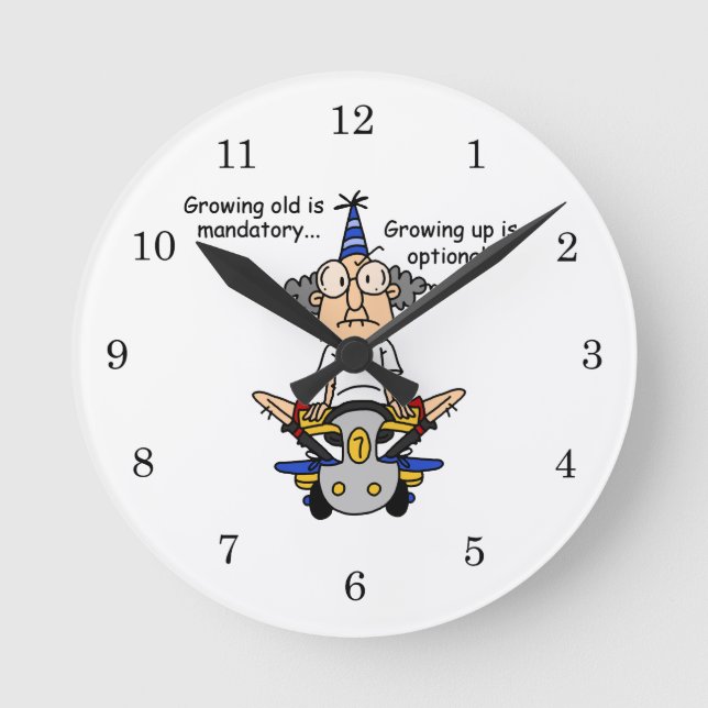 Odling är tillval Humor Rund Klocka (Framsida)