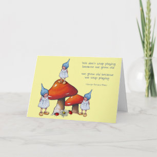 Odling av äldre födelsedag, Fantasy Art: Cute Gnom Kort