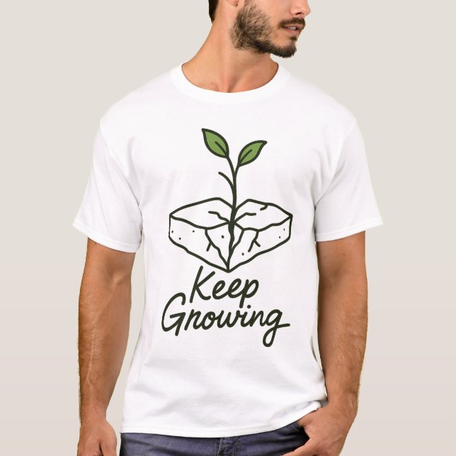 Odling av behållor - Grönt, växtskydd Motivational T Shirt (Framsida)