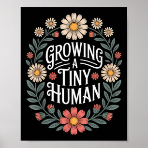Odling av en liten ny mamma Pappa Gravid Announc Poster