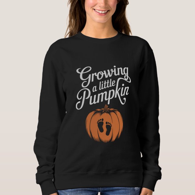Odling av en liten Pumpkin Fall Gravid T Shirt (Framsida)
