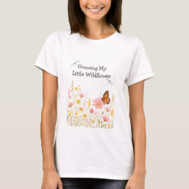 Odling av min lilla Wildblomma-Anpassningsbar Mamm T Shirt