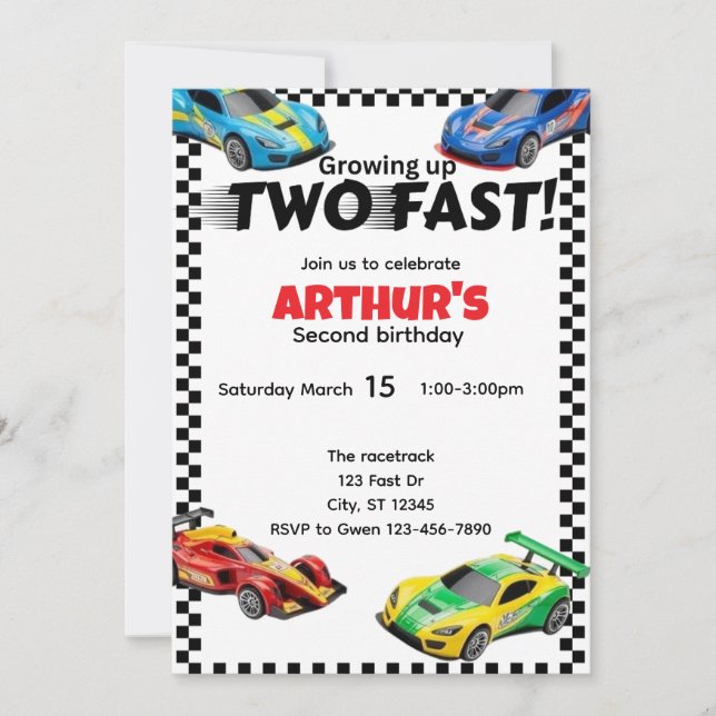 Odling av två snabbstartsinbjudningar inbjudningar (Framsida)