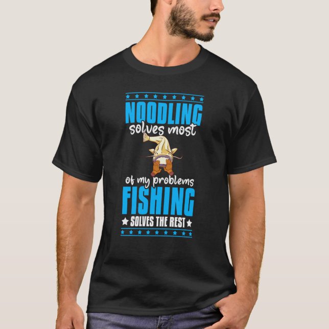 Odling Catfish Fishing Flathead Catfish Noodl T Shirt (Framsida)