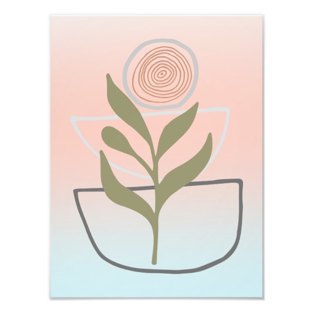 Odling inom Boho-Abstrakten Fototryck (Framsidan)