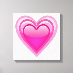 Odling Rosa Heart - Emoji Canvastryck