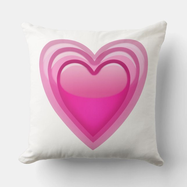 Odling Rosa Heart - Emoji Kudde (Framsida)