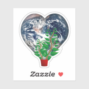 Odlingsanläggning med Earth Heart Klistermärken