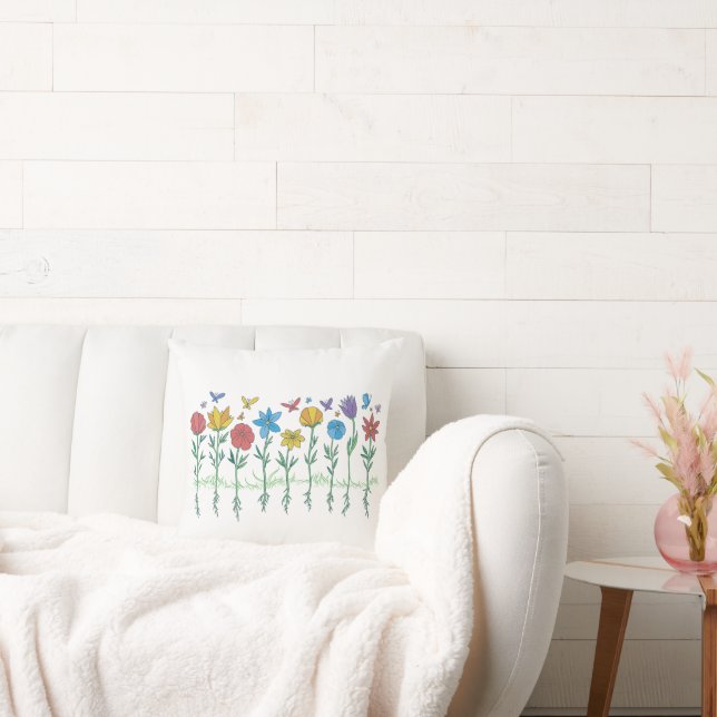 Odlingsblomsdesign Kudde (Soffa)