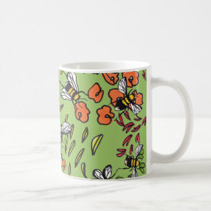 Ödmjuk humlablomsterrabattmugg kaffemugg