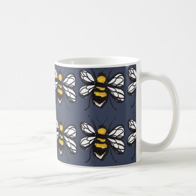Ödmjuk humlamugg för marin kaffemugg (Höger)