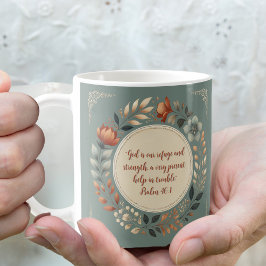 Ödmjuk krans anpassningsbar bibelvers kaffemugg