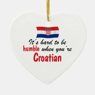 Ödmjuk kroat julgransprydnad keramik