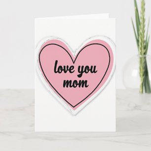 Ödmjuk minimalistisk kärlek du mamma-kort kort