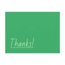 Ödmjuk, minimalistisk "Tack!" vykort