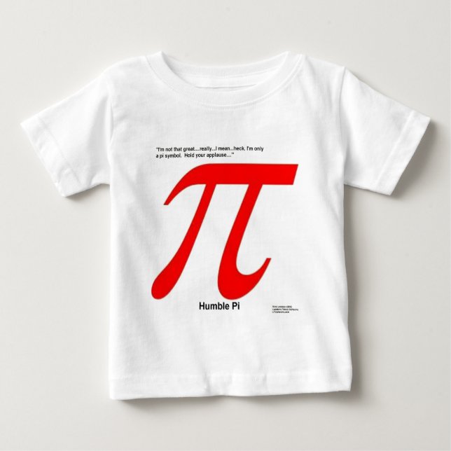 Ödmjuk Pi R Kvadrat Rolig Tee Shirt (Framsida)