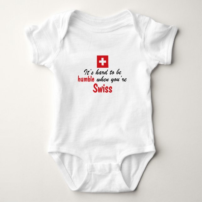 Ödmjuk schweizare tee shirt (Framsida)