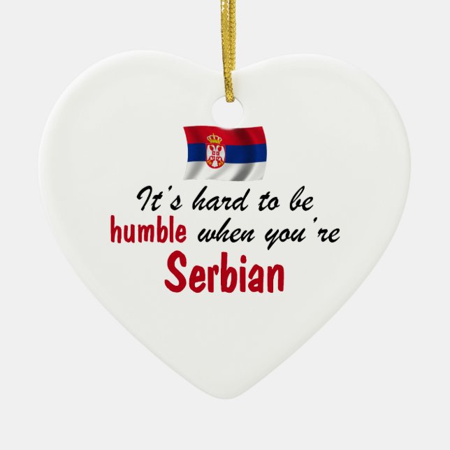 Ödmjuk serb julgransprydnad keramik (Framsidan)