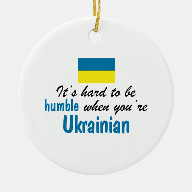 Ödmjuk ukrainare julgransprydnad keramik (Framsidan)
