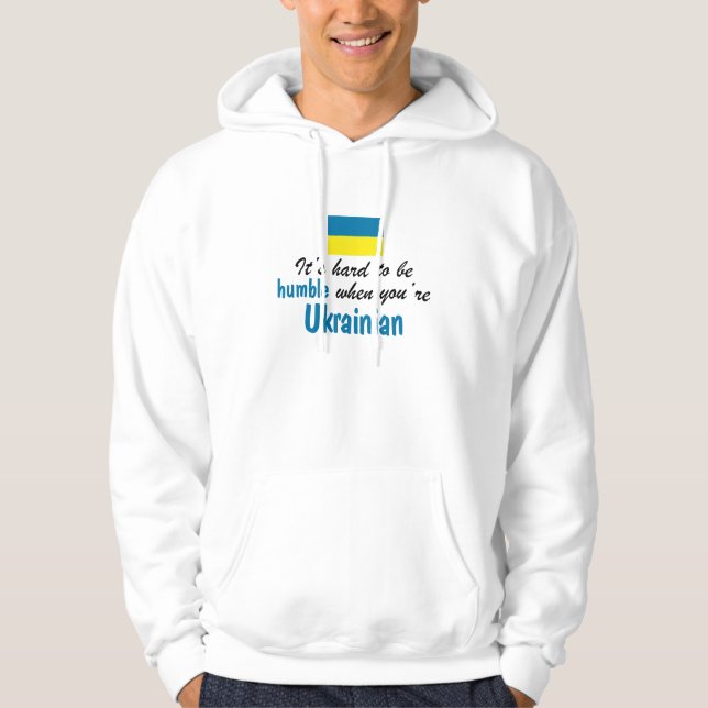 Ödmjuk ukrainare sweatshirt med luva (Framsida)