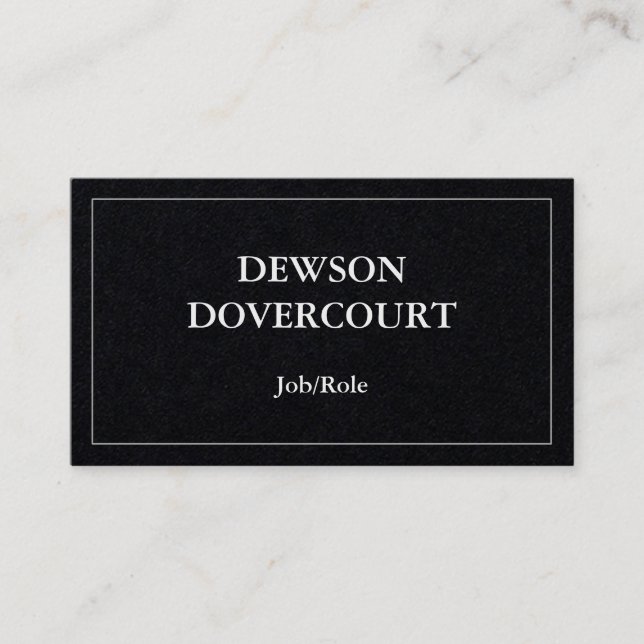 ödmjukt, enkelt och minimalistiskt Affärskort Visitkort (Framsida)